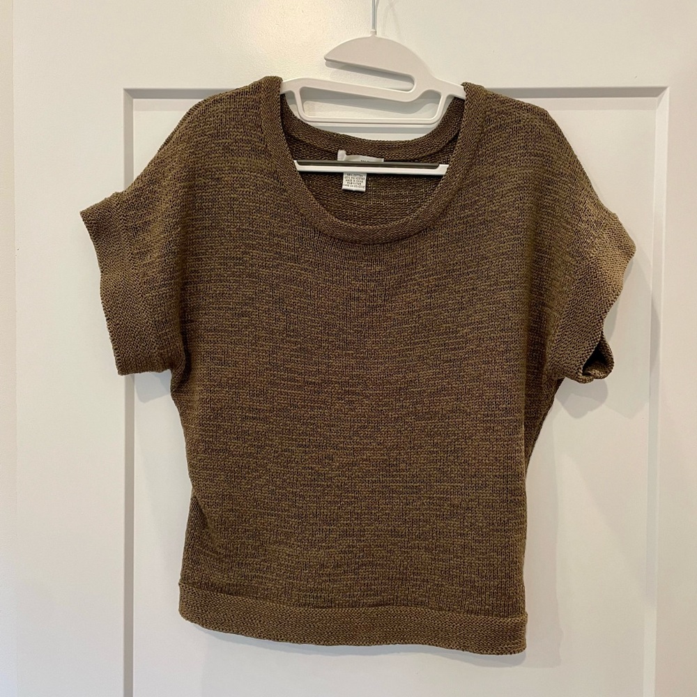 WD.NY Brown Knit Top Medium